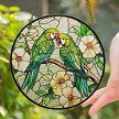 Parrot Couple Suncatcher in Use 