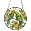Parrot Couple Suncatcher - Large Circle 