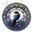 Raven Glass Decor Window Panel 
