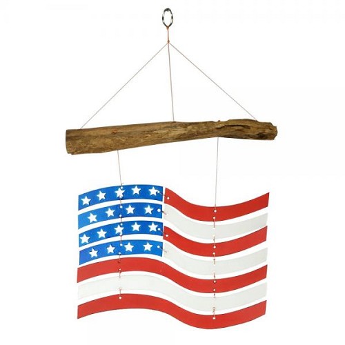 US Flag Glass Mobile 